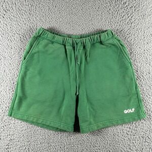Men's Golf Wang Sweat Shorts Size XS Green 5.5" Logo Cotton Drawstring
